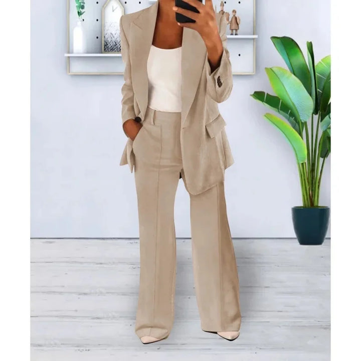 Camille | Chic Formal Suit Set with Tailored Long Blazer for Women