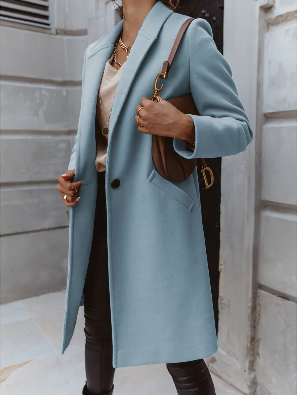 Freya | Women’s Elegant Formal Button Front Coat