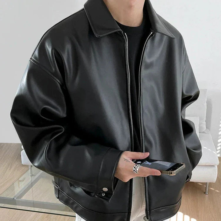 Martin | Men’s Streetwear Oversized Leather  Bomber Jacket