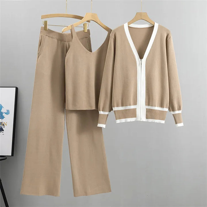 Freya| Women’s Stylish Zip-Up Cardigan and Pants Set