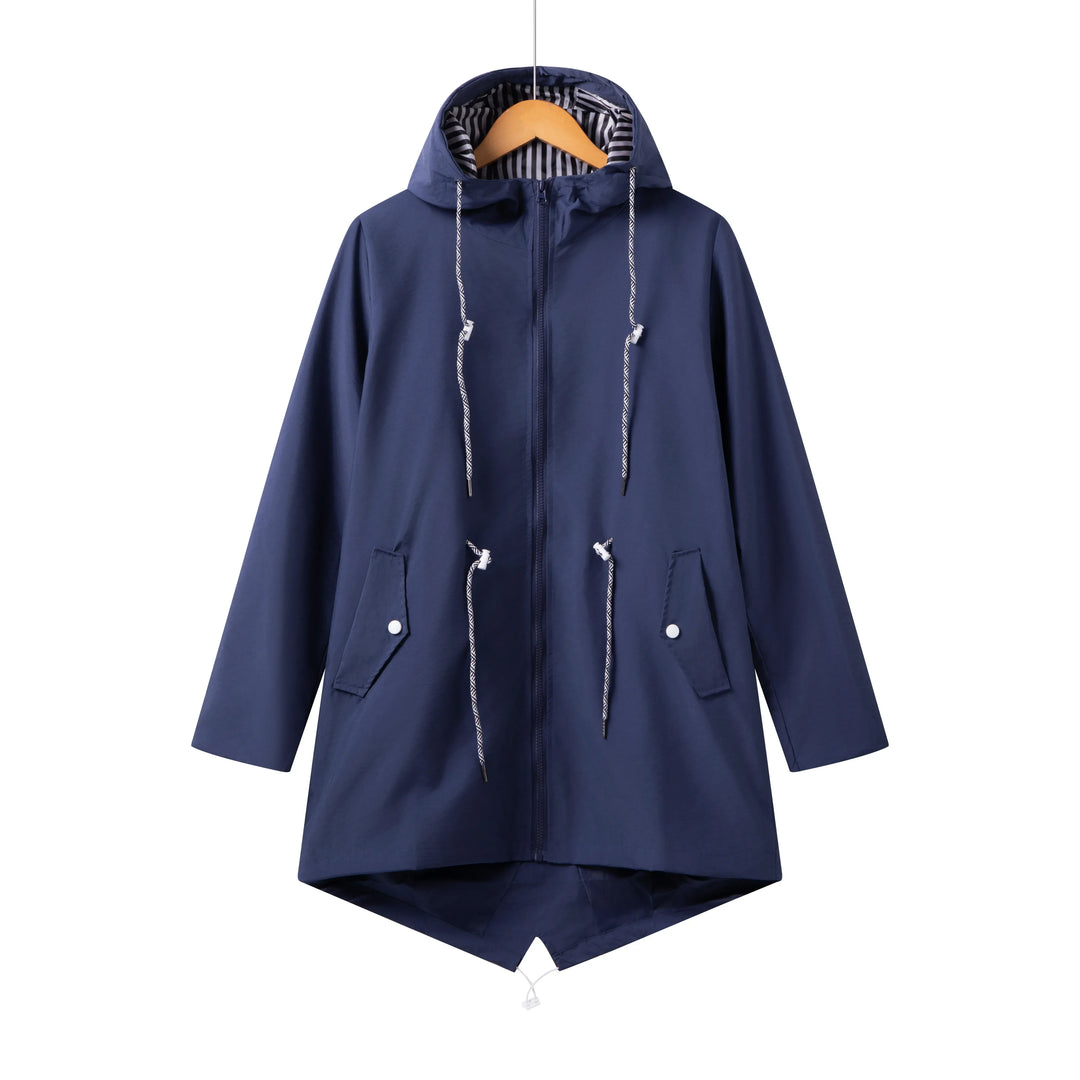 Eloise | Women’s Hooded Zip Front Casual Design Jacket