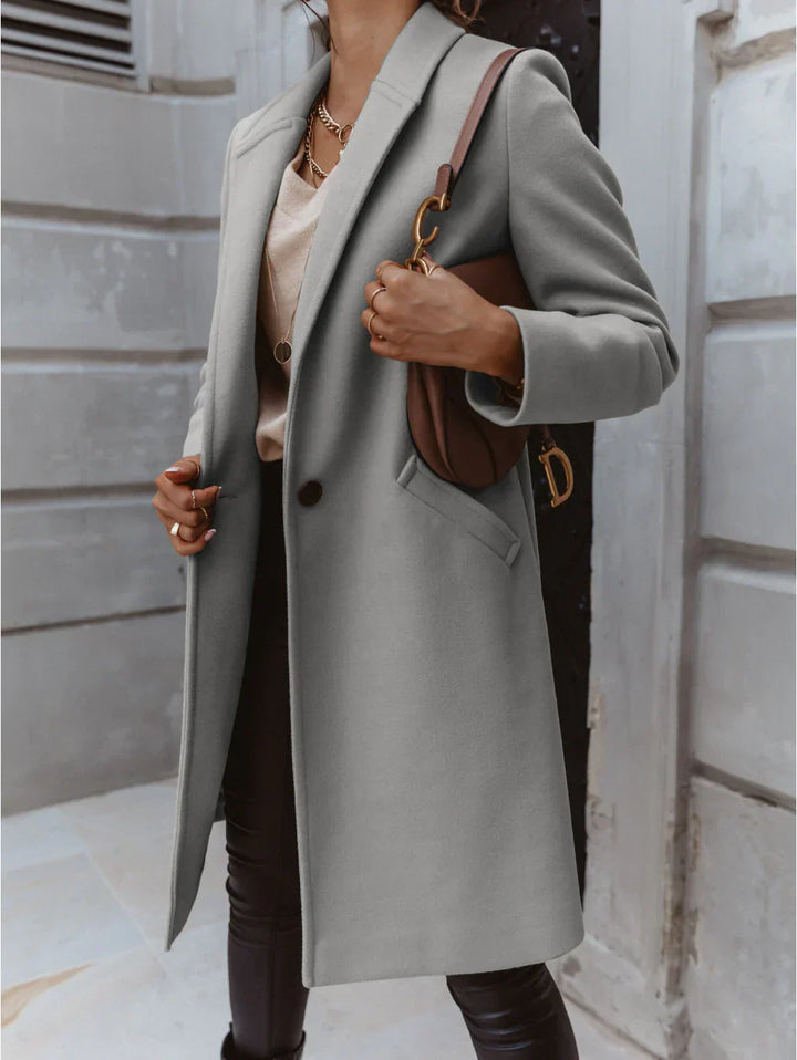 Freya | Women’s Elegant Formal Button Front Coat
