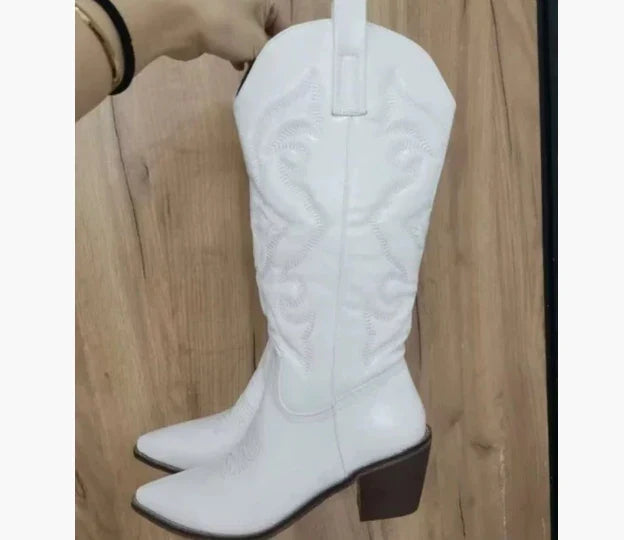 Ariel | Women’s Leather Knee-High Boots with Heels