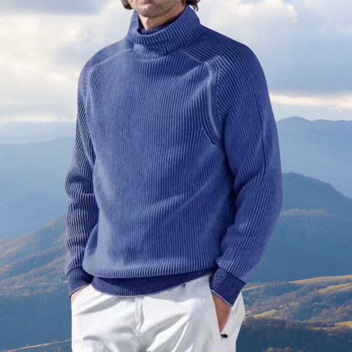 Arthur | Casual Men's Turtleneck Sweater with Ribbed Design
