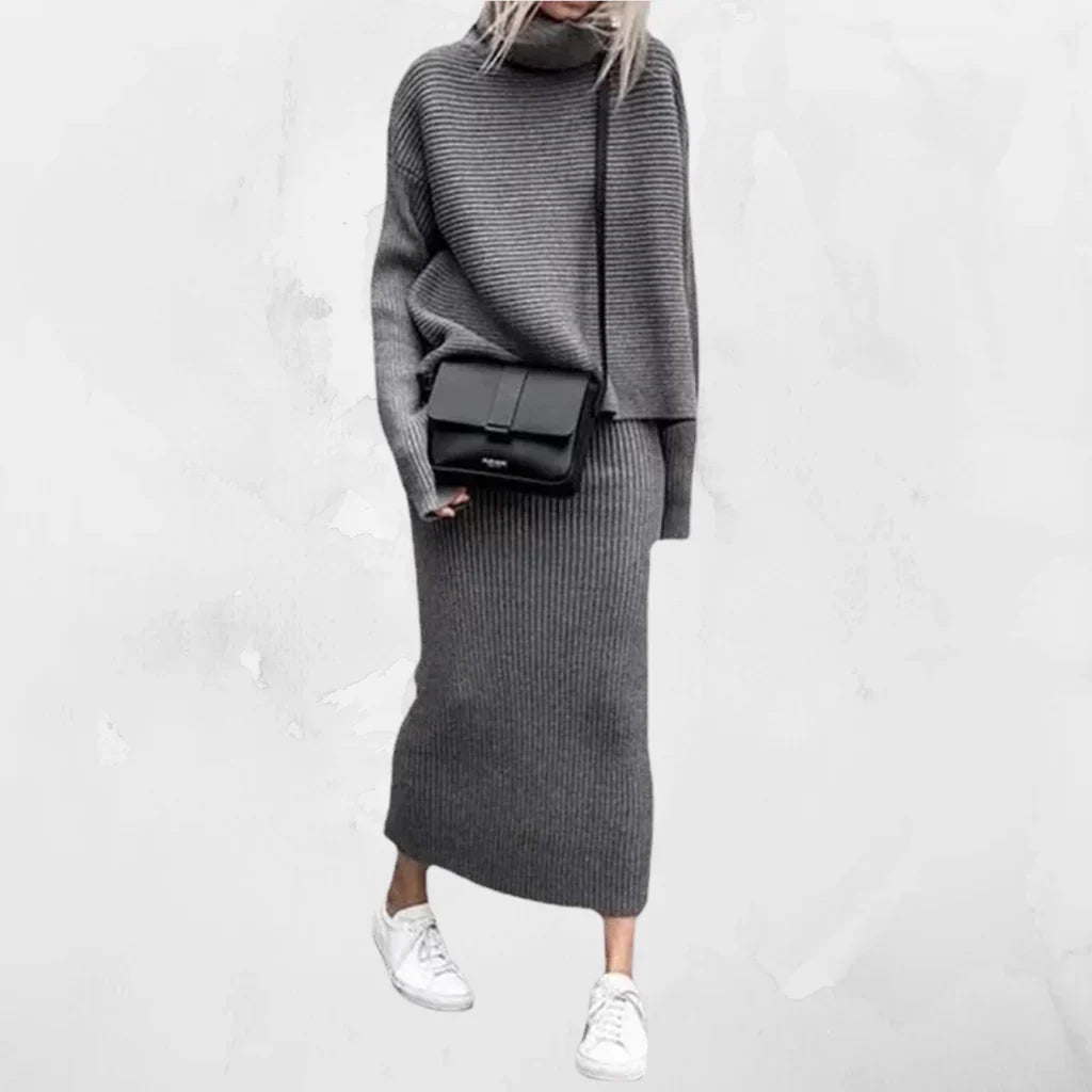 Delilah | Women’s Elegant Knit Sweater and Skirt Set