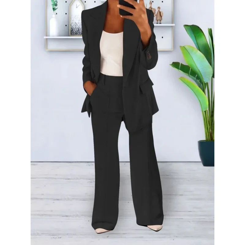 Camille | Chic Formal Suit Set with Tailored Long Blazer for Women