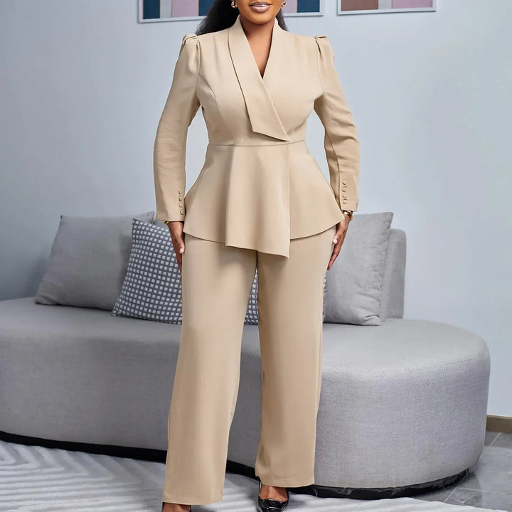 Catherine | Chic Formal Suit Set with Tailored Long Blazer for Women