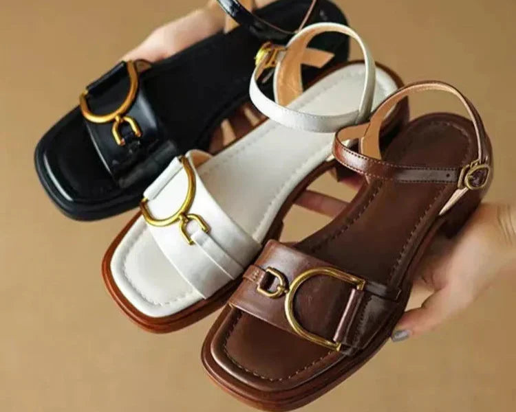 Celine | Stylish Buckled Flat Sandals