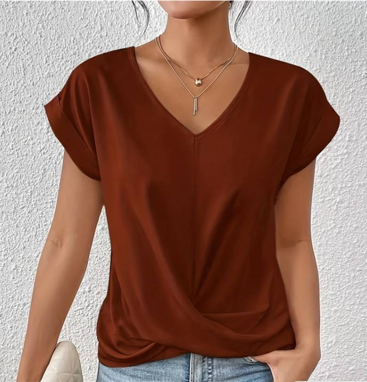 CLAIRE | ELEGANT WOMEN'S V-NECK SHIRT