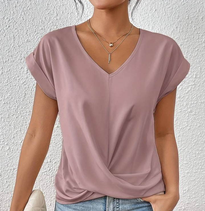 CLAIRE | ELEGANT WOMEN'S V-NECK SHIRT