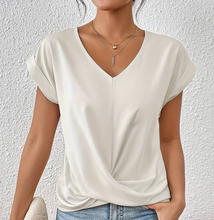 CLAIRE | ELEGANT WOMEN'S V-NECK SHIRT