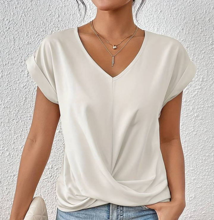 CLAIRE | ELEGANT WOMEN'S V-NECK SHIRT