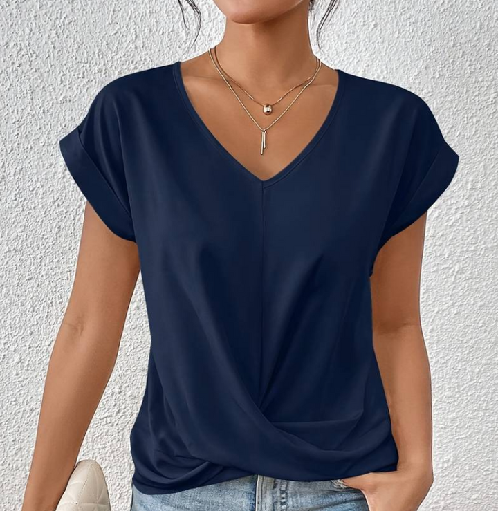 CLAIRE | ELEGANT WOMEN'S V-NECK SHIRT