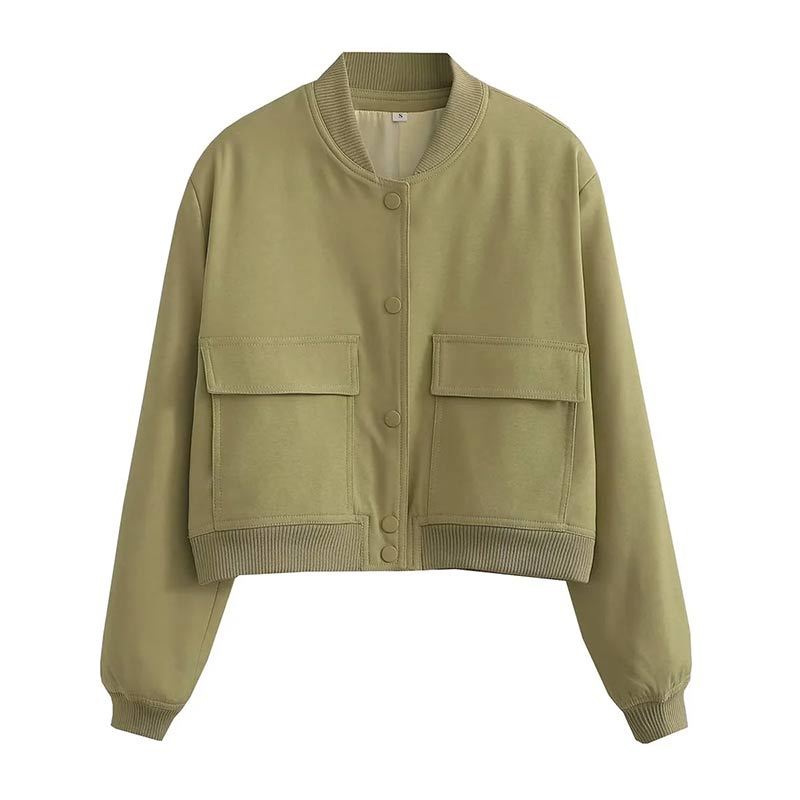 Bethany | Women’s Casual Snap Button Bomber Jacket