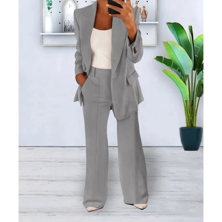 Camille | Chic Formal Suit Set with Tailored Long Blazer for Women