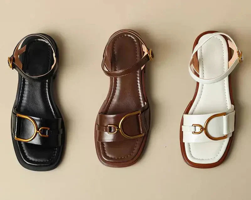 Celine | Stylish Buckled Flat Sandals