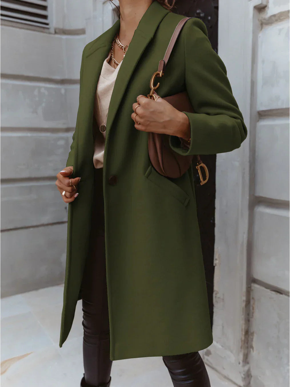 Freya | Women’s Elegant Formal Button Front Coat