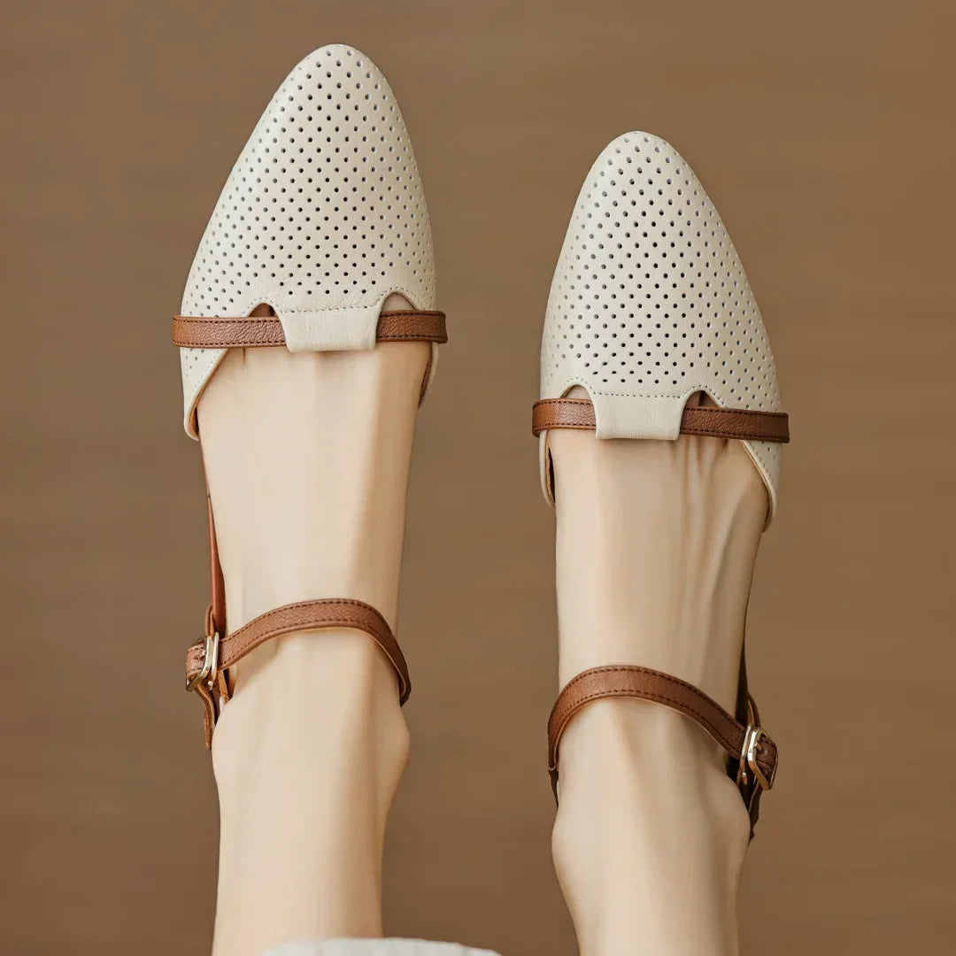 Amara | Block Leather Heels