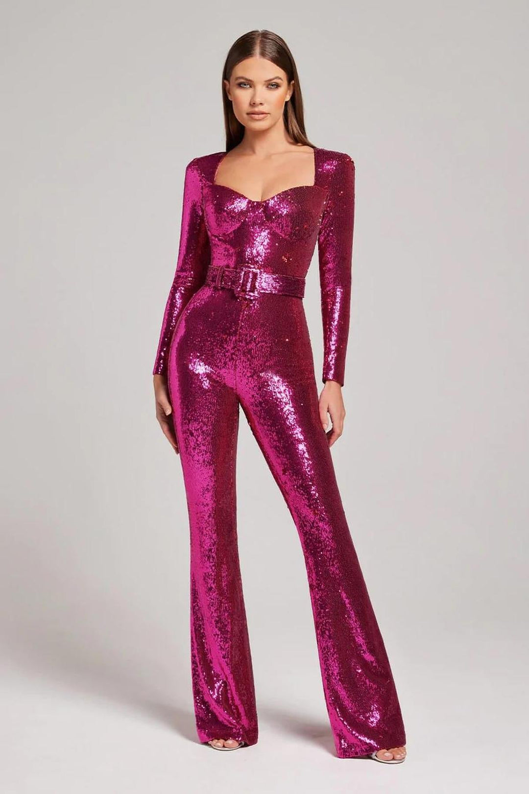 Harper | Women’s Sequin Long Sleeve Party Jumpsuit