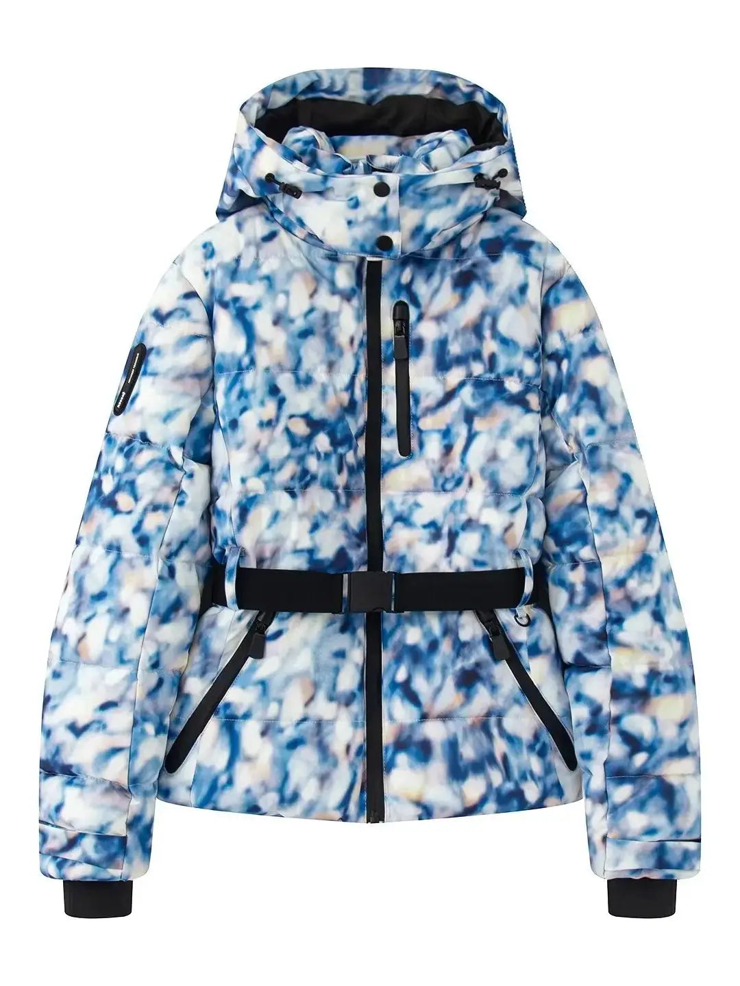 Katie | Women’s Belted Hooded Front Zip Puffer Jacket