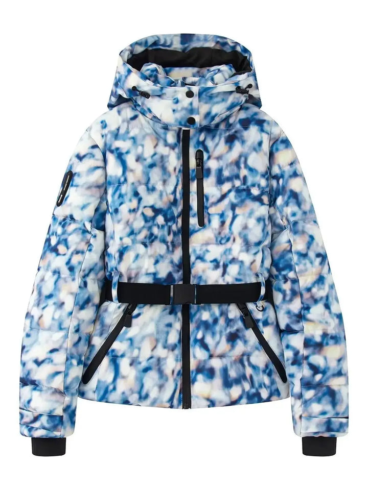 Katie | Women’s Belted Hooded Front Zip Puffer Jacket