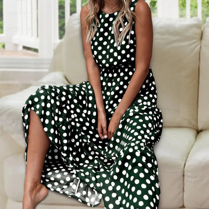 Isabelle | Women’s Polka Dot Sleeveless Casual Dress
