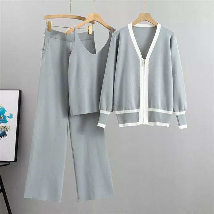 Freya| Women’s Stylish Zip-Up Cardigan and Pants Set