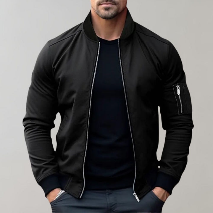 Stanley | Men's Slim Fit Zip-Up Bomber Jacket with Pockets