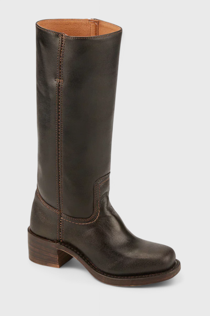 Rachel | Women’s Leather Knee-High Boots with Heels