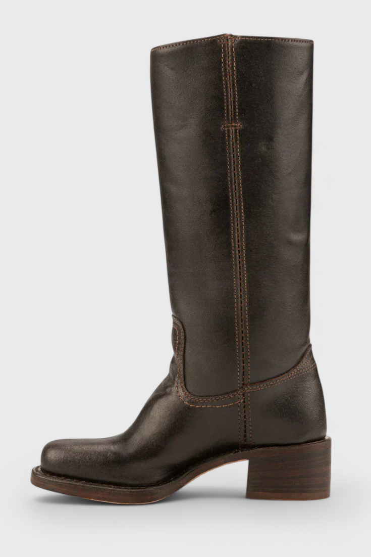 Rachel | Women’s Leather Knee-High Boots with Heels