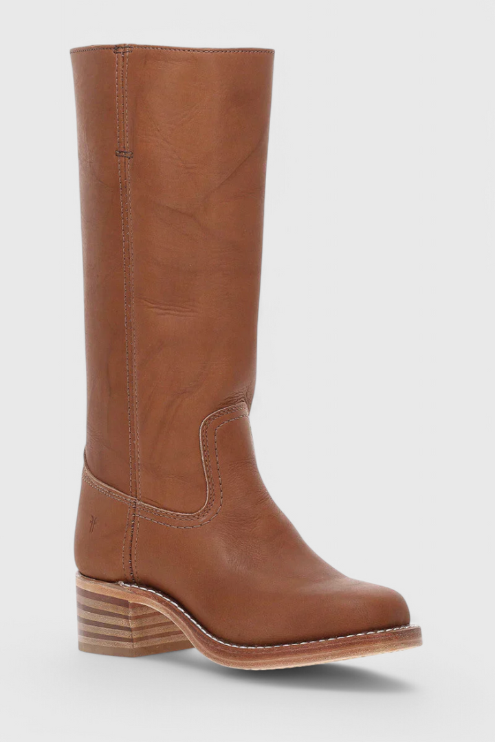 Rachel | Women’s Leather Knee-High Boots with Heels
