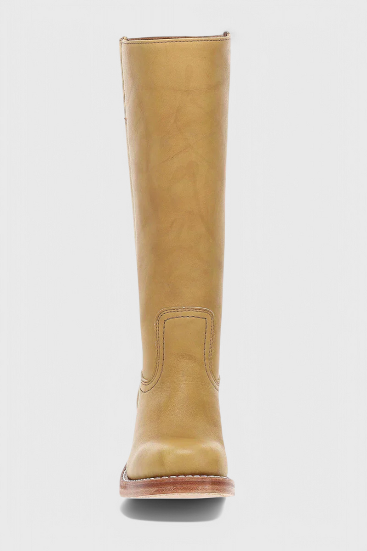Rachel | Women’s Leather Knee-High Boots with Heels