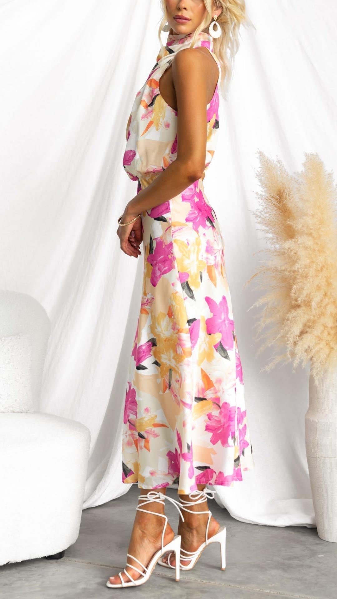 Elsie | Women’s Fashionable Floral Print Maxi Dress