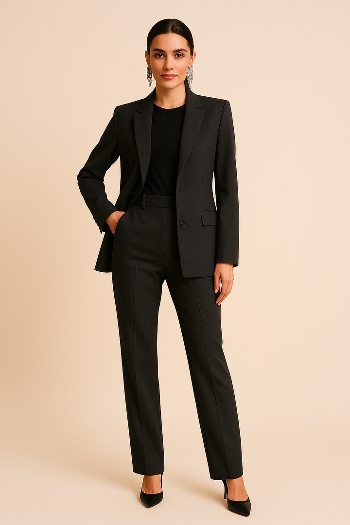 Bella | Women’s Tailored Blazer Pleated Pants Set