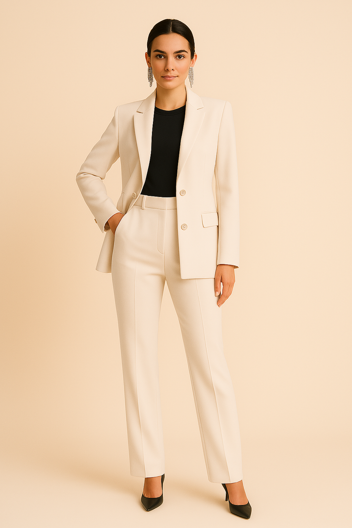 Bella | Women’s Tailored Blazer Pleated Pants Set