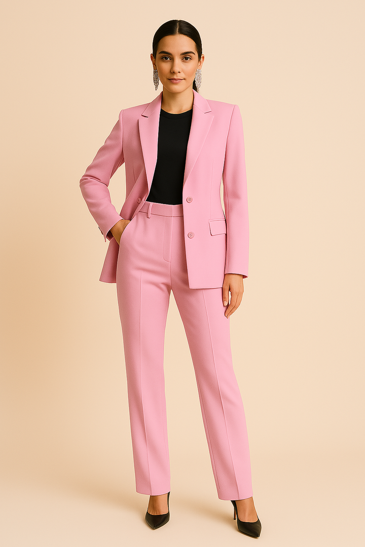 Bella | Women’s Tailored Blazer Pleated Pants Set