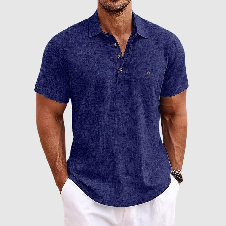 Theodore - Linen Polo Shirt