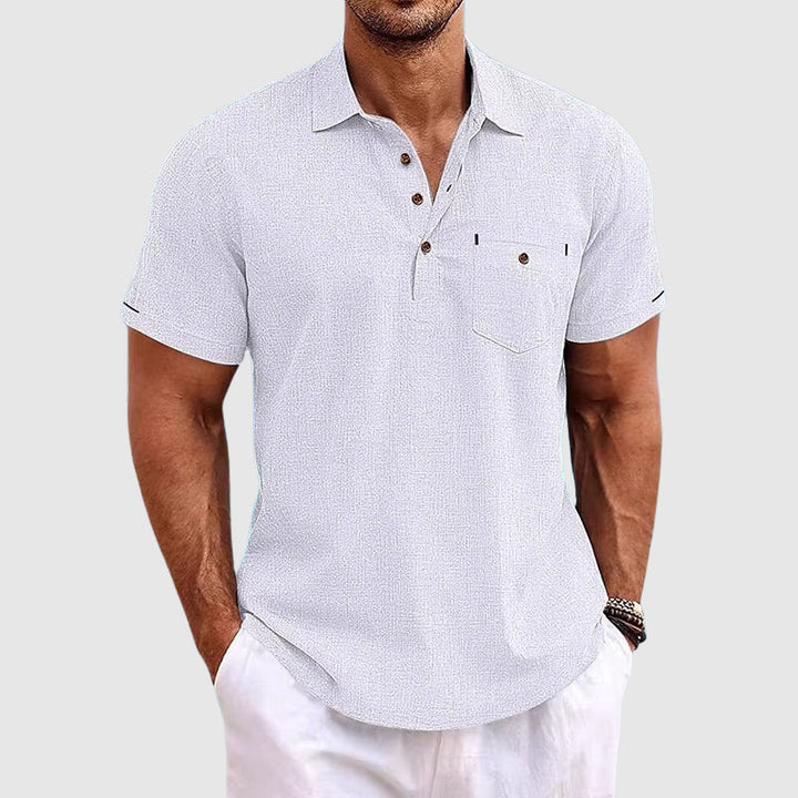 Theodore - Linen Polo Shirt