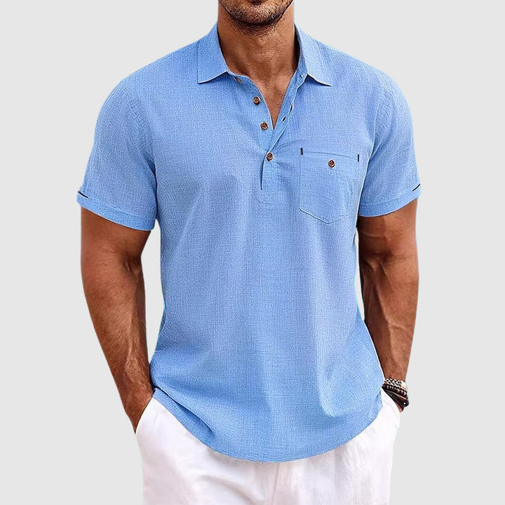 Theodore - Linen Polo Shirt