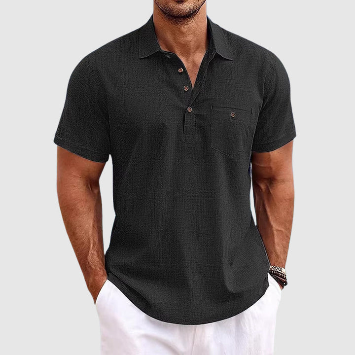 Theodore - Linen Polo Shirt