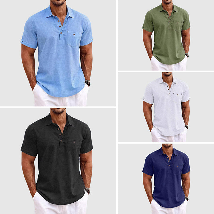 Theodore - Linen Polo Shirt