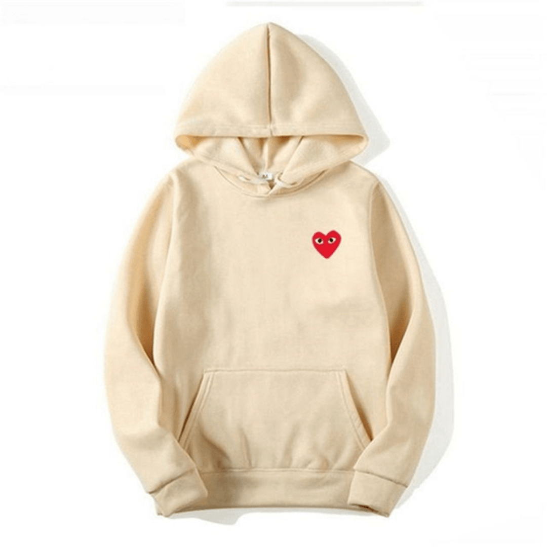 Julia | Women's Soft Pullover Heart Patch Hoodie