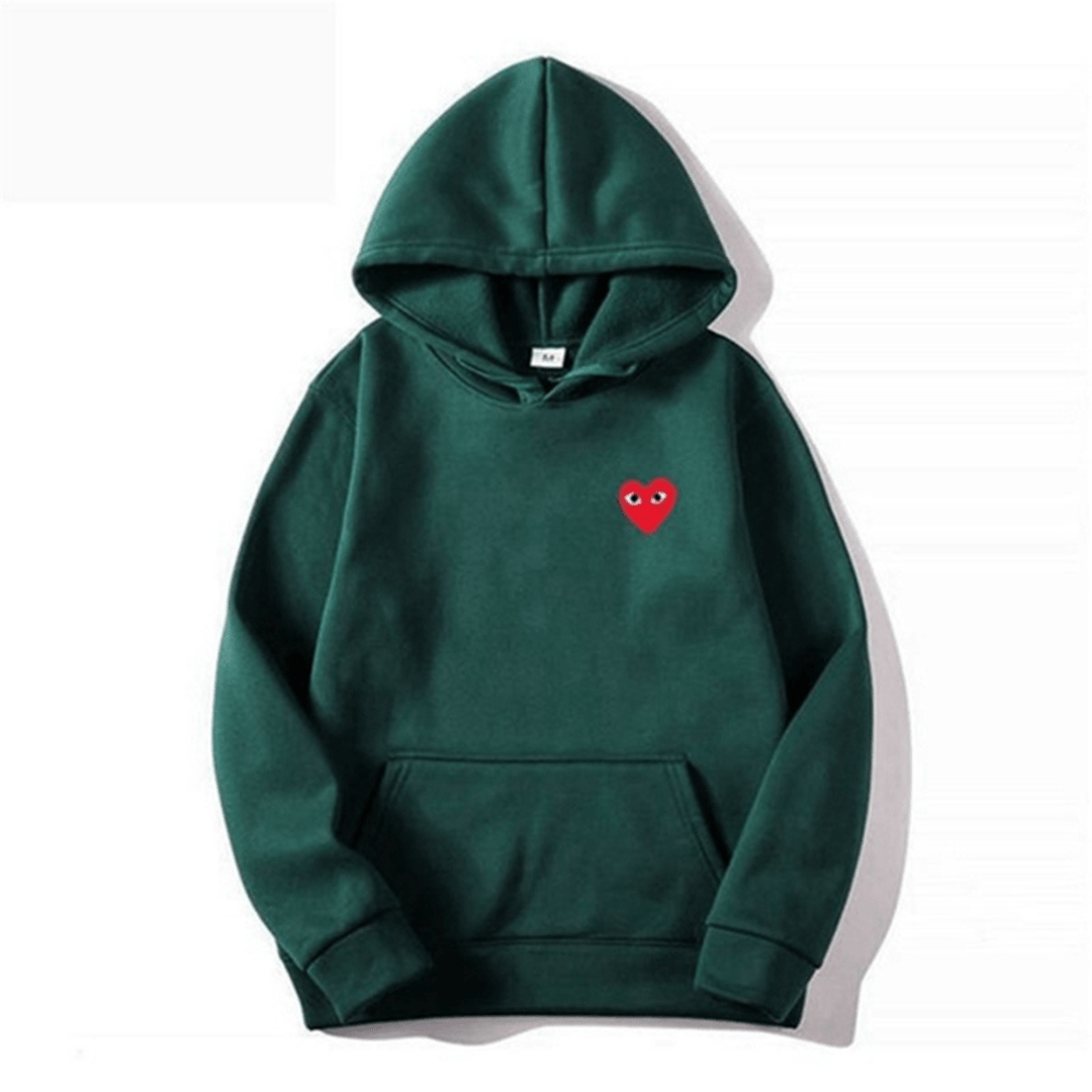 Julia | Women's Soft Pullover Heart Patch Hoodie