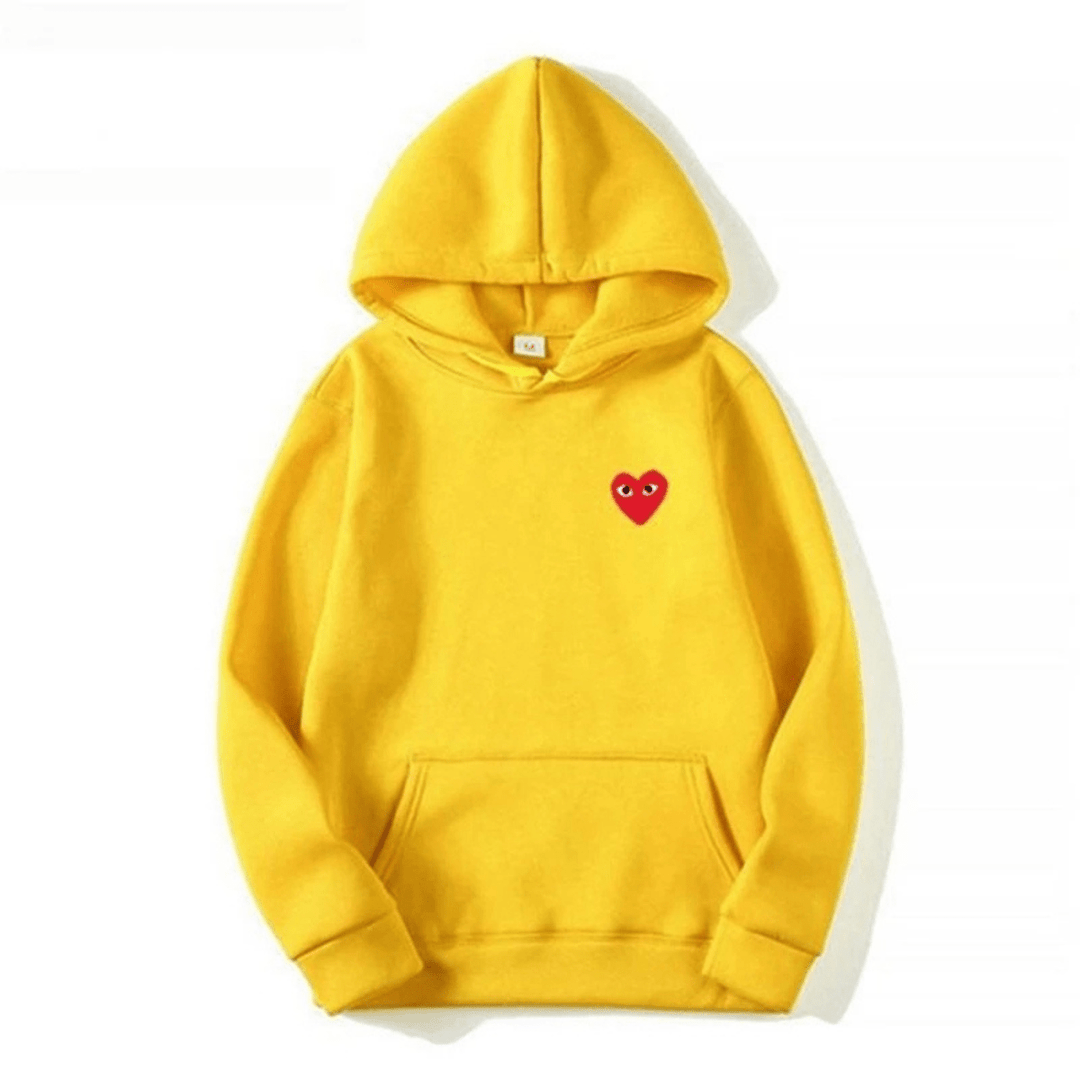 Julia | Women's Soft Pullover Heart Patch Hoodie