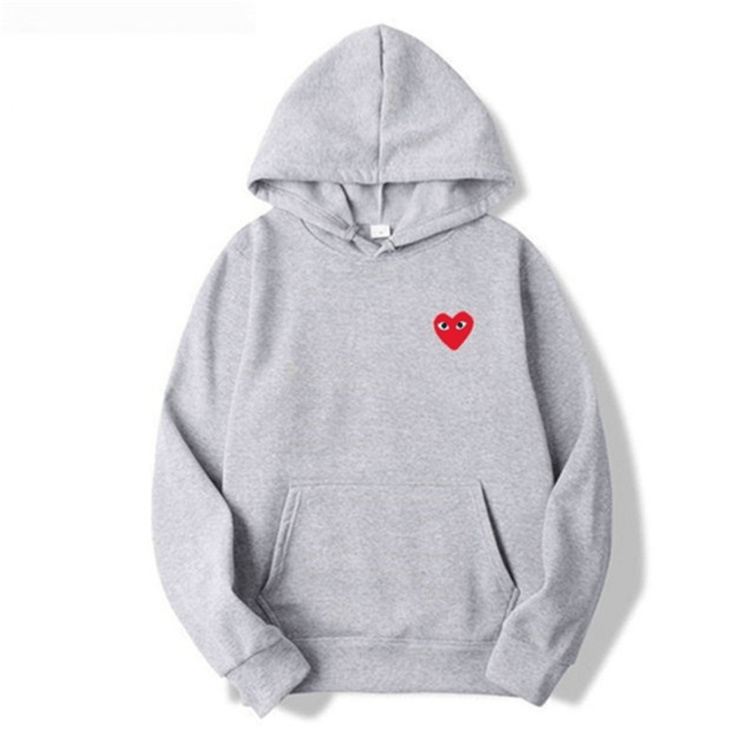 Julia | Women's Soft Pullover Heart Patch Hoodie