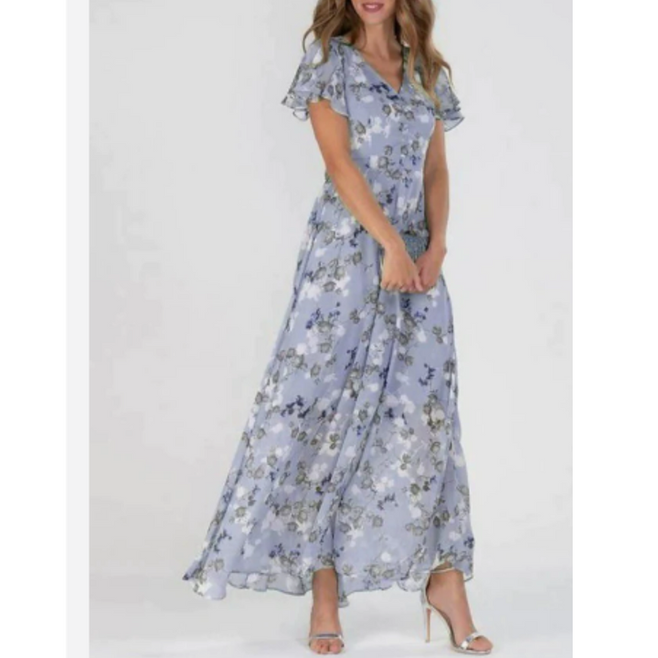 Heidi | Women's Short Sleeve Floral Maxi Dress