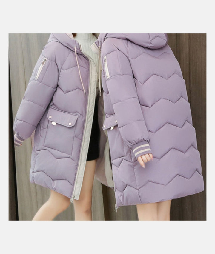 Aubrey | Women's Winter Coat with Zip and Hood
