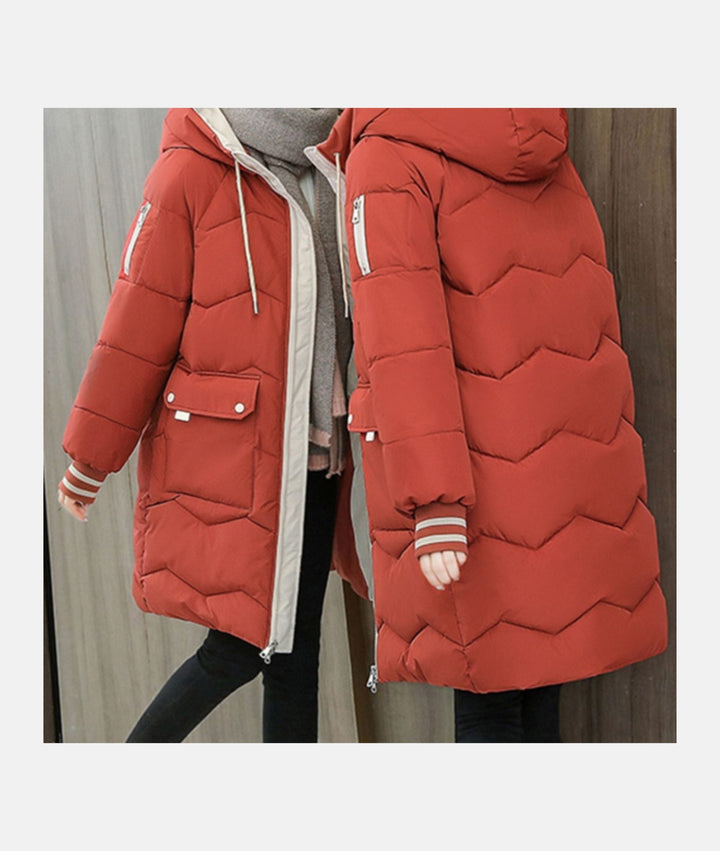 Aubrey | Women's Winter Coat with Zip and Hood