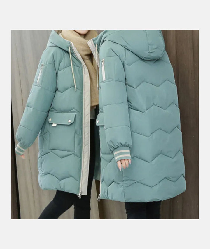 Aubrey | Women's Winter Coat with Zip and Hood