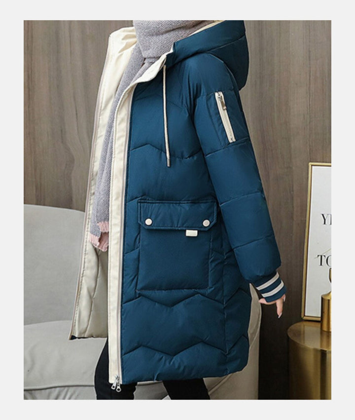 Aubrey | Women's Winter Coat with Zip and Hood